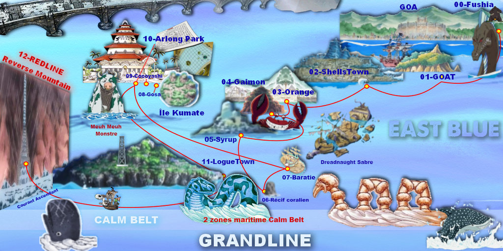 Full World Map One Piece Final Grandline Visual by KiwiK2010 on